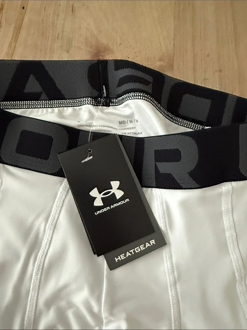 Under Armour Men’s White Compression Top & Leggings Set